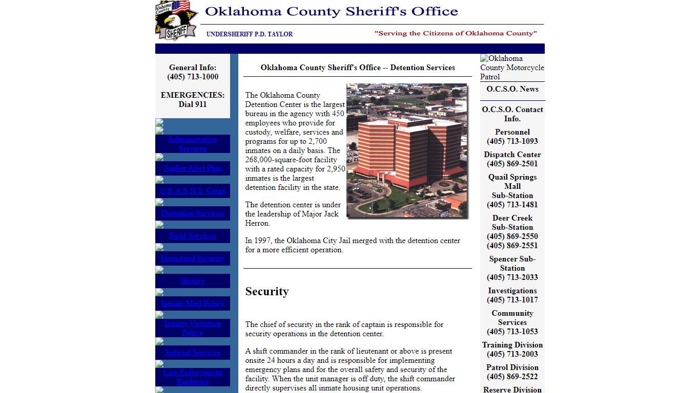 Oklahoma County Sheriff's Office -- Detention Services