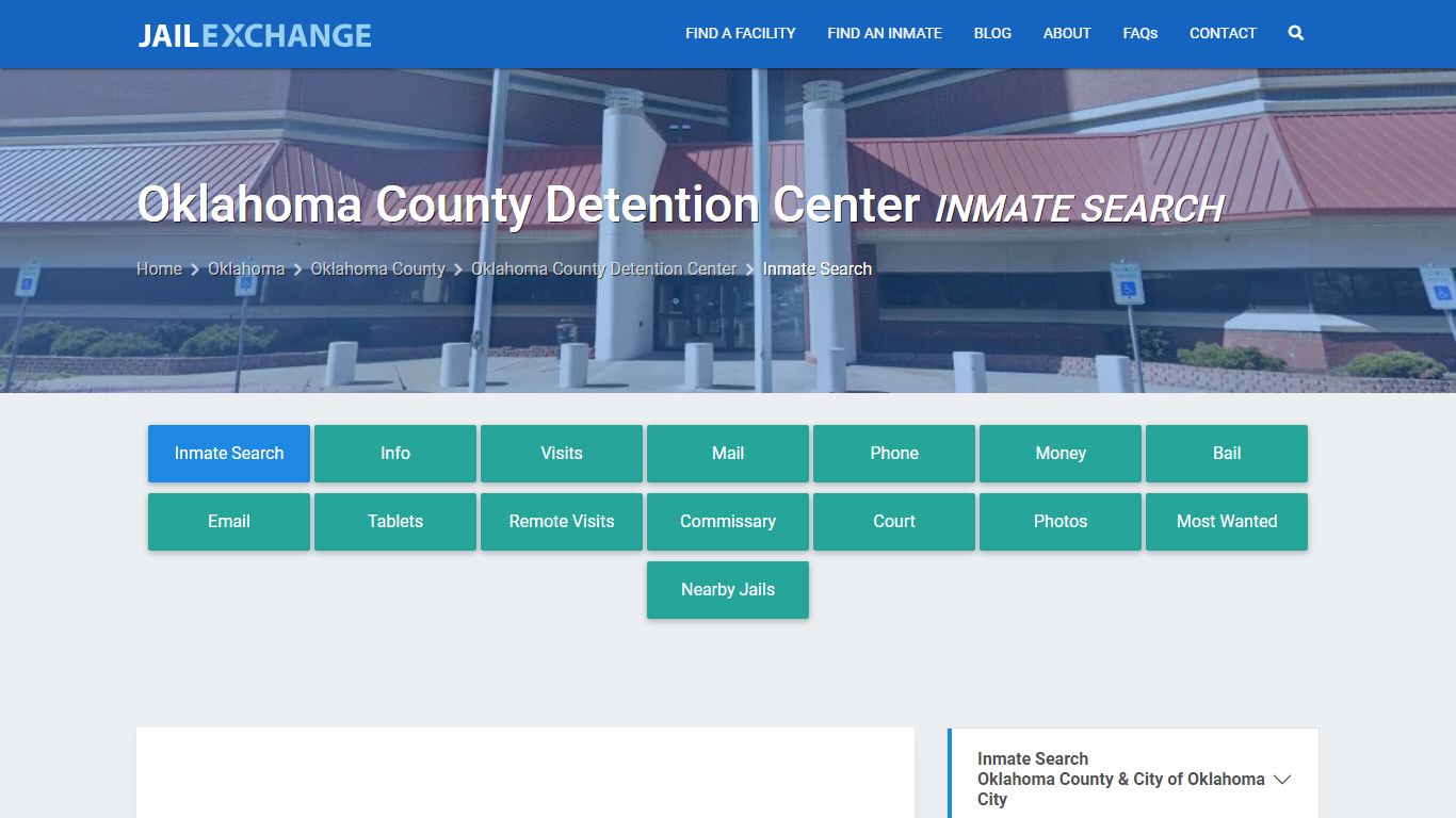 Oklahoma County Detention Center Inmate Search - Jail Exchange